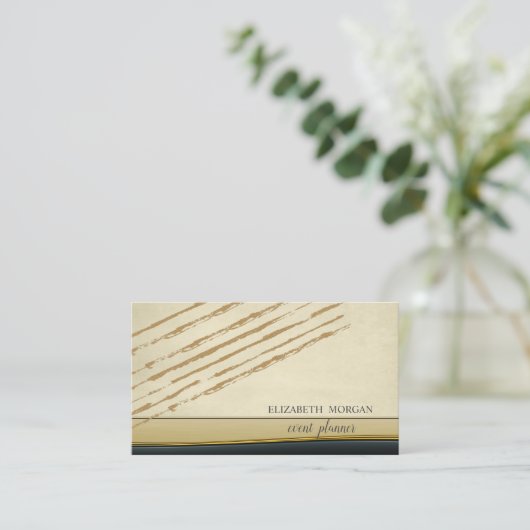 Moderne elegante professional, glitter Stripes Visitekaartje (Staand voorkant)