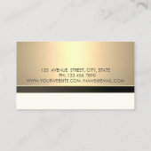 Moderne elegante professional, glitter Stripes Visitekaartje (Achterkant)