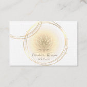 Moderne, elegante Professional, Gold Circles Lotus Visitekaartje (Voorkant)