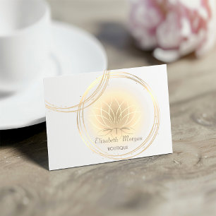 Moderne, elegante Professional, Gold Circles Lotus Visitekaartje