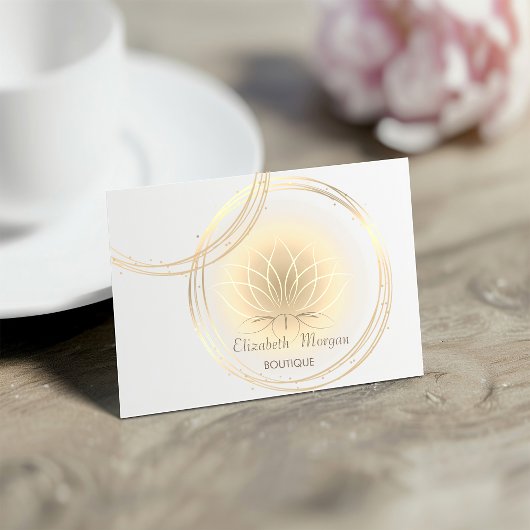 Moderne, elegante Professional, Gold Circles Lotus Visitekaartje