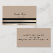 Moderne elegante professional, zwarte streep visitekaartje (Voorkant / Achterkant)