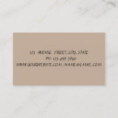 Moderne elegante professional, zwarte streep visitekaartje (Achterkant)