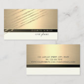 Moderne Elegante Professioneel, Glitter Strepen Visitekaartje (Voorkant / Achterkant)