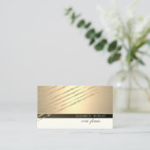 Moderne Elegante Professioneel, Glitter Strepen Visitekaartje (Staand voorkant)