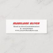 Moderne elegante professionele blauwe bestuurder mini visitekaartje (Achterkant)