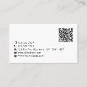 Moderne Elegante Professionele Blauwe Golf QR Code Visitekaartje (Achterkant)
