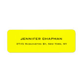 Moderne Elegante Professionele Citroengeel Etiket (Voorkant)