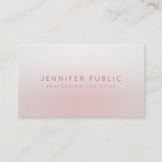 Moderne Elegante Professionele Eenvoudige Chic Sja Visitekaartje (Voorkant)