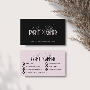 Moderne Elegante Professionele Evenementenplanner Visitekaartje