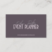 Moderne Elegante Professionele Evenementenplanner Visitekaartje (Voorkant)