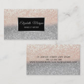 Moderne Elegante Professionele Glitters, Frame Visitekaartje (Voorkant / Achterkant)