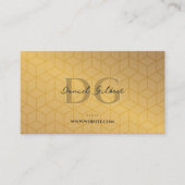 Moderne Elegante Professionele Gouden Geometrische Visitekaartje (Voorkant)