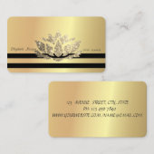 Moderne Elegante Professionele Gouden Lotus,Gestre Visitekaartje (Voorkant / Achterkant)