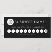 Moderne Elegante Professionele Logo Loyalty Card (Achterkant)
