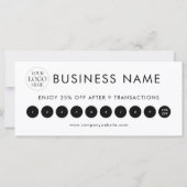 Moderne Elegante Professionele Logo Loyalty Card (Achterkant)