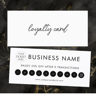 Moderne Elegante Professionele Logo Loyalty Card