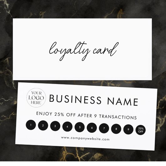 Moderne Elegante Professionele Logo Loyalty Card