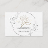 Moderne Elegante Professionele Lotusbloem Visitekaartje (Voorkant)