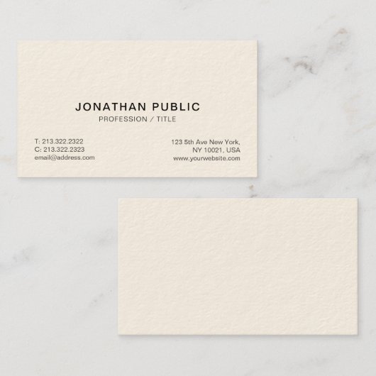 Moderne Elegante Professionele Luxe Signature Crea Visitekaartje (Voorkant / Achterkant)
