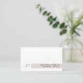 Moderne Elegante Professionele Monogram Chic Visitekaartje (Staand voorkant)