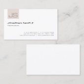 Moderne, elegante professionele monogram in eenvou visitekaartje (Voorkant / Achterkant)