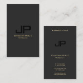 Moderne Elegante Professionele Monogram Sjabloon Visitekaartje (Voorkant / Achterkant)