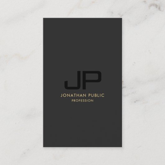 Moderne Elegante Professionele Monogram Sjabloon Visitekaartje (Voorkant)