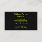 Moderne Elegante Professionele Neon Chartreuse Zwa Visitekaartje (Achterkant)