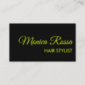 Moderne Elegante Professionele Neon Chartreuse Zwa Visitekaartje (Voorkant)