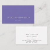 Moderne Elegante Professionele Periwinkle Blauw Visitekaartje (Voorkant / Achterkant)