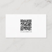 Moderne elegante professionele QR-code Sjabloon Visitekaartje (Achterkant)