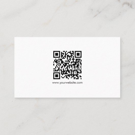 Moderne elegante professionele QR-code Sjabloon Visitekaartje (Achterkant)