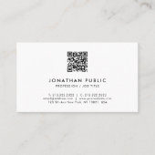 Moderne elegante professionele QR-code Sjabloon Visitekaartje (Voorkant)