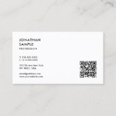 Moderne elegante professionele QR-code Sjabloon Visitekaartje (Voorkant)