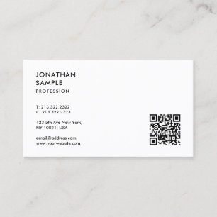 Moderne elegante professionele QR-code Sjabloon Visitekaartje