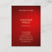 Moderne Elegante Professionele Rode Damast Gouden  Visitekaartje (Achterkant)