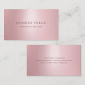 Moderne Elegante Professionele Roos Gouden Sjabloo Visitekaartje (Voorkant / Achterkant)