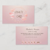 Moderne, elegante professionele roze macro's klantenkaartje (Voorkant / Achterkant)