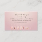 Moderne, elegante professionele roze macro's klantenkaartje (Achterkant)