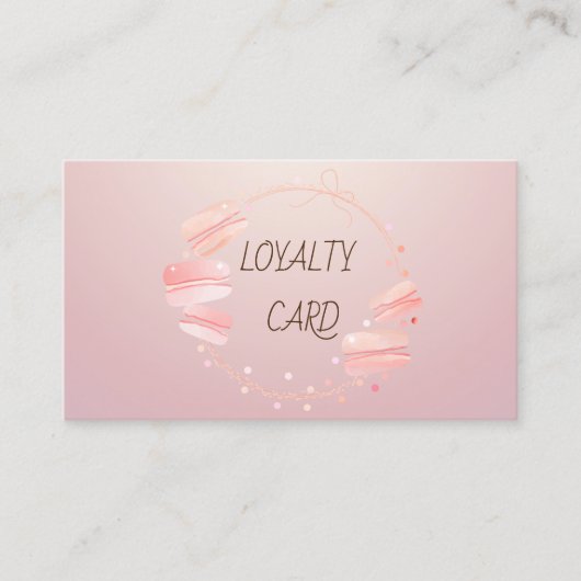 Moderne, elegante professionele roze macro's klantenkaartje (Voorkant)