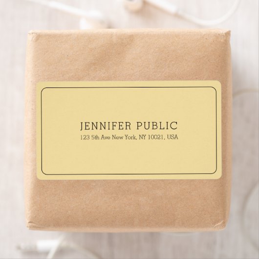 Moderne Elegante Professionele Sjabloon Goud Verze Etiket (Insitu)