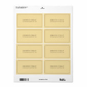 Moderne Elegante Professionele Sjabloon Goud Verze Etiket (Full Sheet)