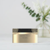 Moderne, elegante professionele Stippen Gold, zwar Visitekaartje (Staand voorkant)