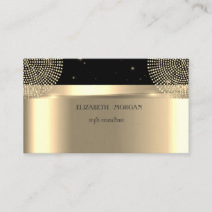 Moderne Elegante Professionele Stippen  Goud,Zwart Visitekaartje