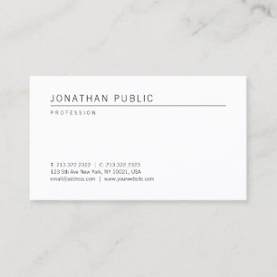 Moderne Elegante Professionele Template Minimalist Visitekaartje