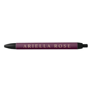 Moderne Elegante Professionele Wijnrood Kleur Zwarte Inkt Pen