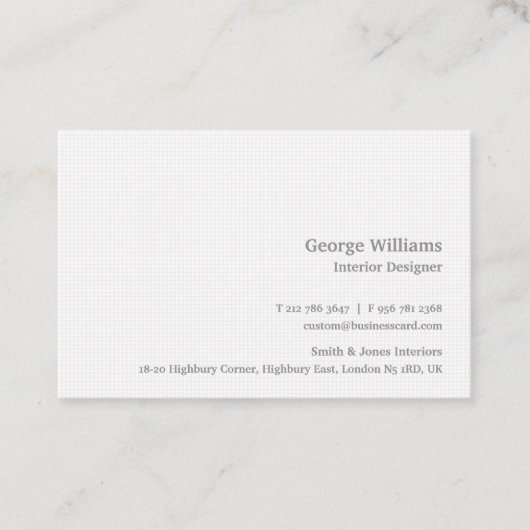 Moderne elegante professionele witte vierkanten pa visitekaartje (Voorkant)