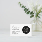 Moderne Elegante Professionele Zakelijke QR Code L Visitekaartje (Staand voorkant)