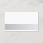 Moderne Elegante Professionele Zilveren Eenvoudige Visitekaartje (Achterkant)